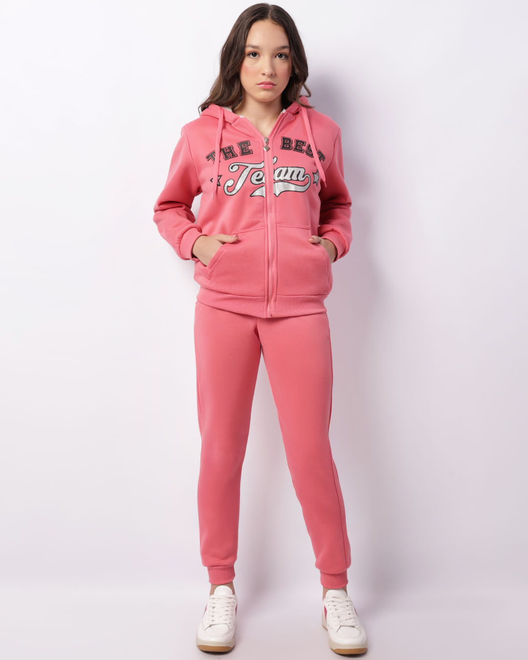 Conjunto Moletom Casaco Moletom Rosa Masculino Shop Conjunto - Main Image