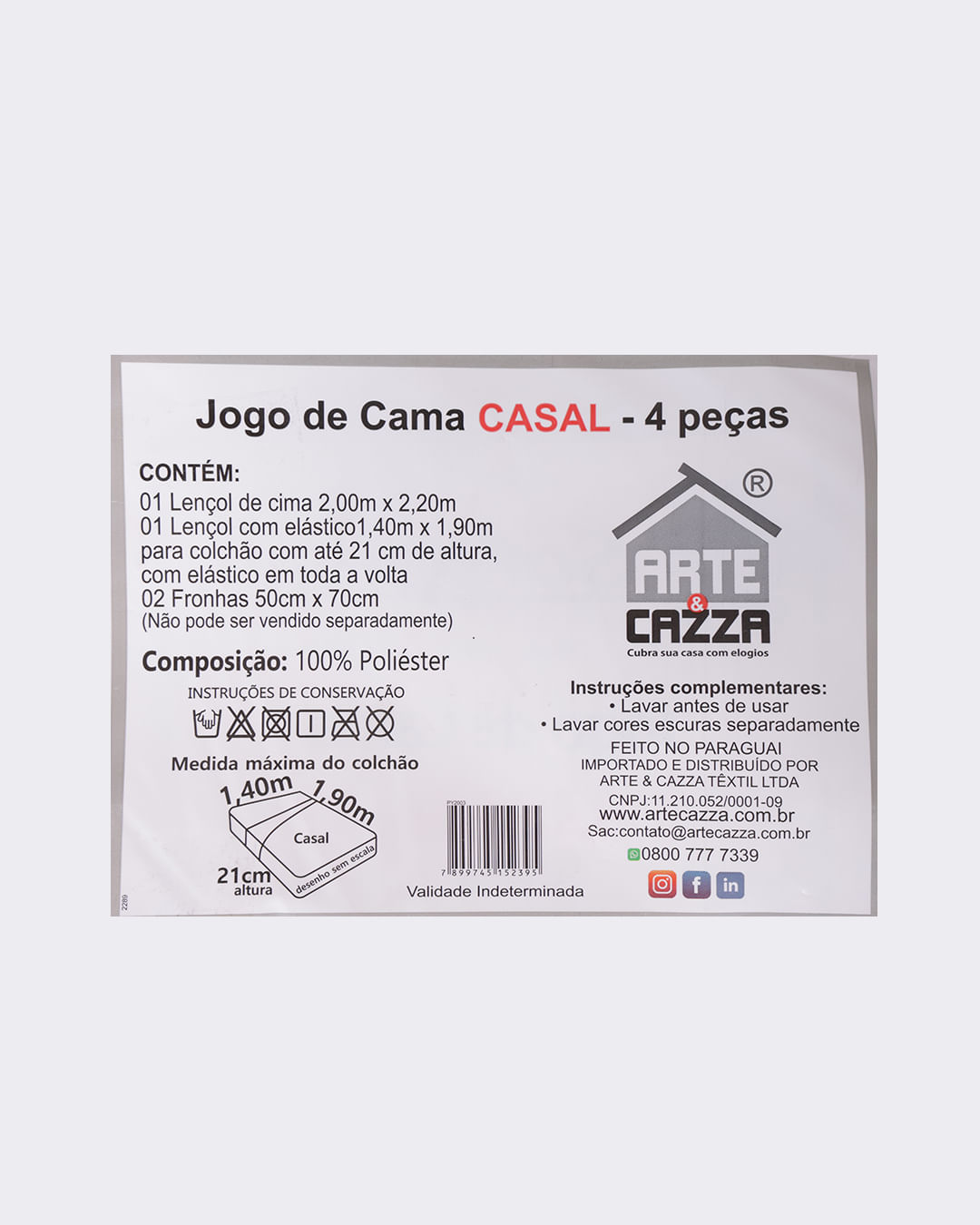 Jogo-Ac2003-Microfibra-Casal-4pcs---Marrom-Outros