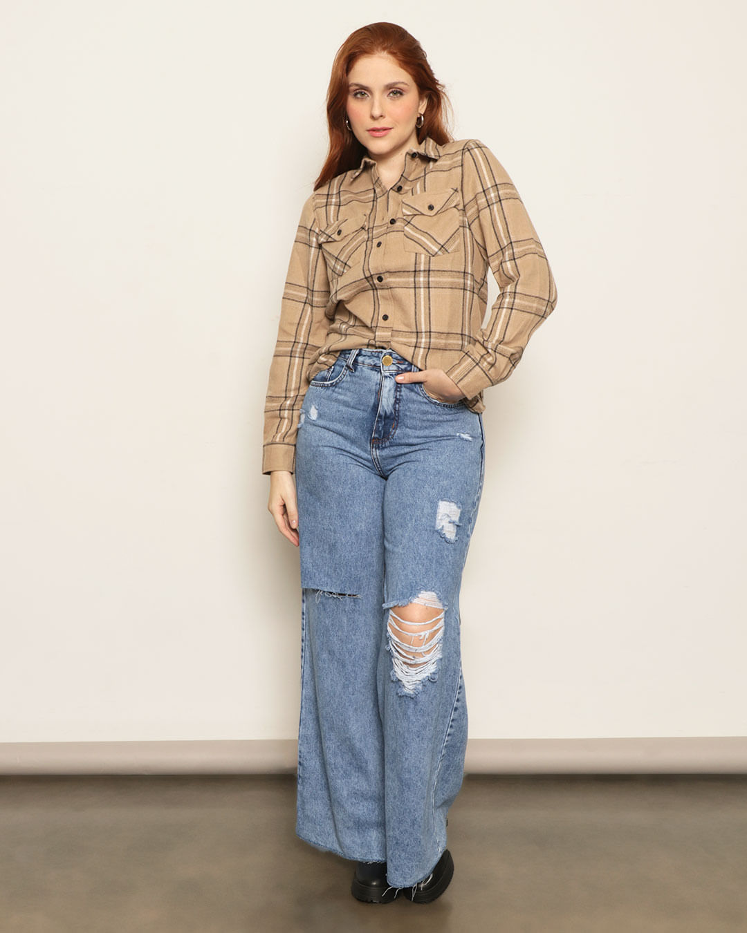Camisa-Flanelada-Xadrez-Cmfju549---Bege-Xadrez