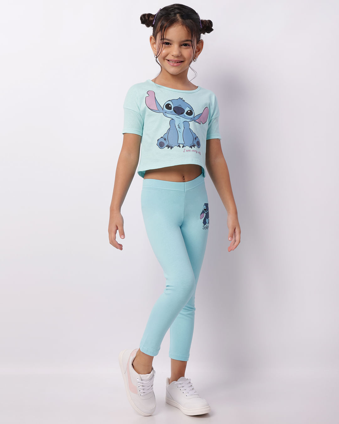 Calça Legging Infantil Disney Stitch Azul
