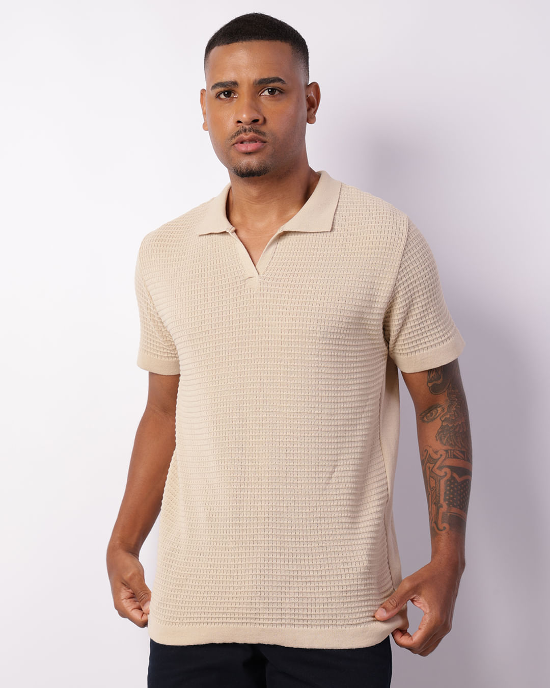 Polo-Tricot-Tor02-Bege---Bege