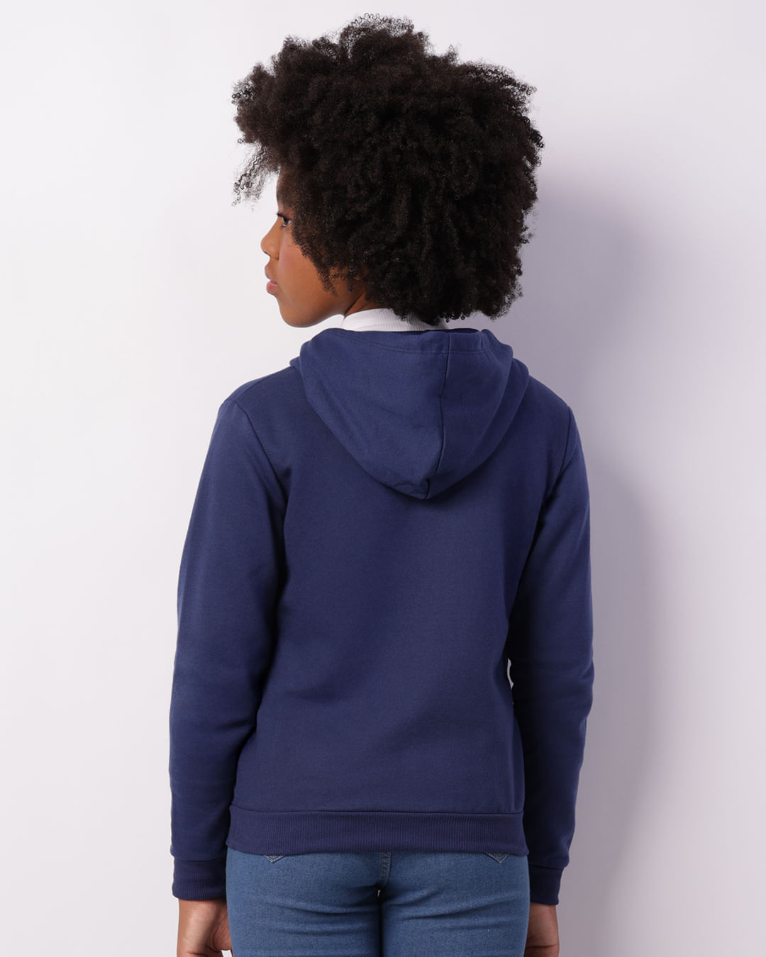FOTO ANTIGA - Jaqueta Moletom Juvenil Com Capuz Azul Marinho-1744034313737