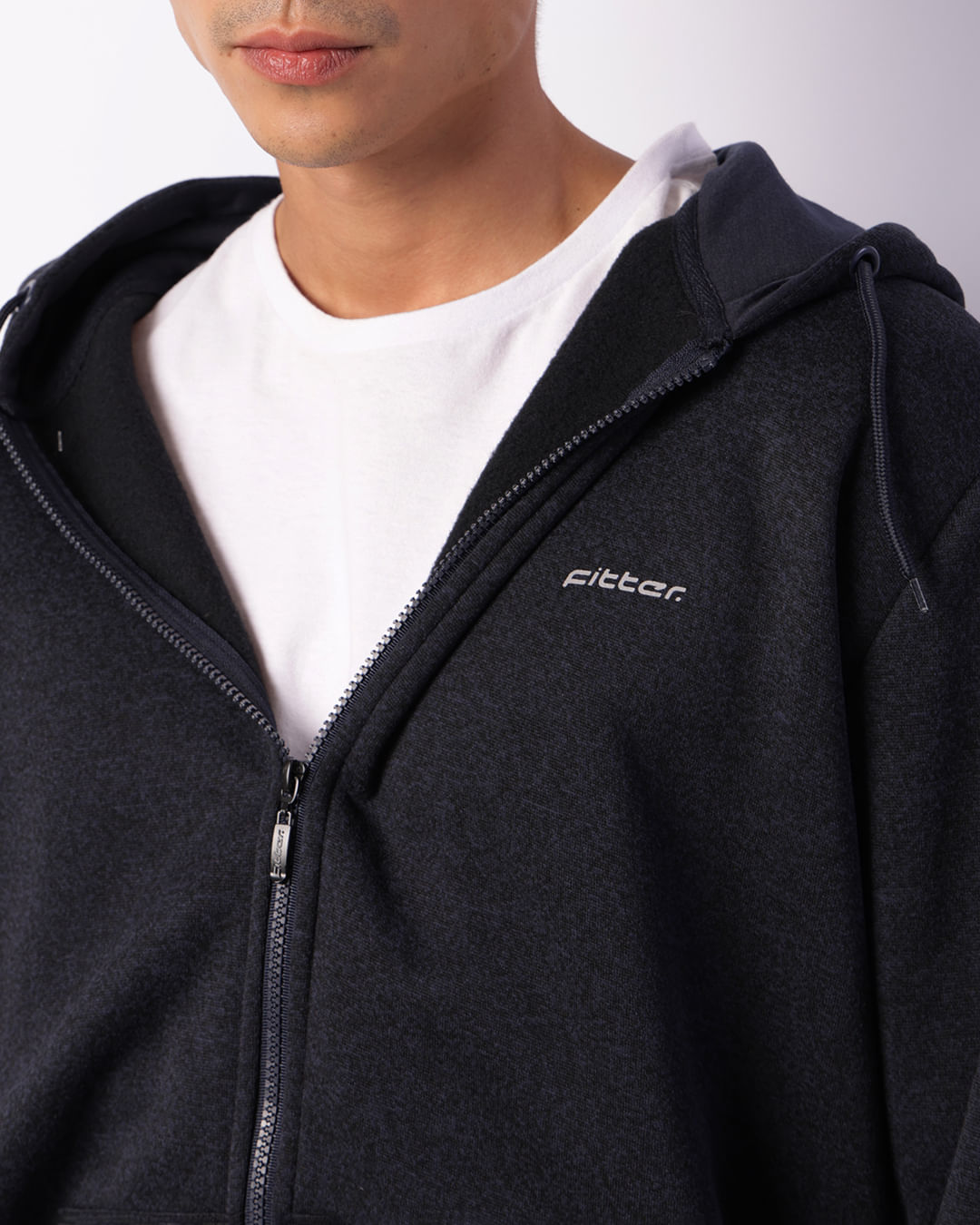 Jaqueta Moletom Esportiva Masculina Fitter Marinho-1744215726315