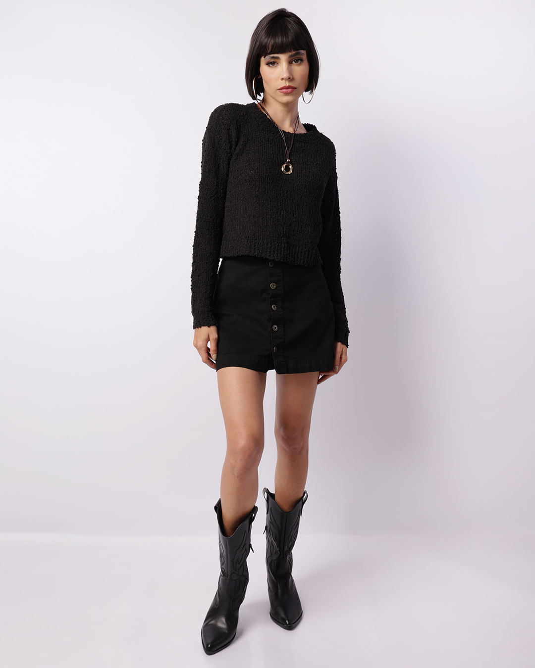 Tricot-Chenille-7632-Pop-Crop-Pto---Preto