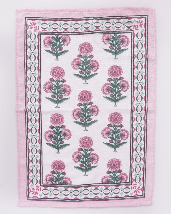 Pano De Copa 45cmx65cm Döhler Estampa Floral Rosa UN