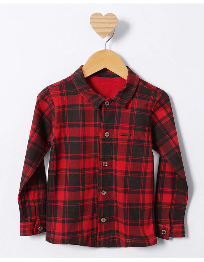 Camisa-Ml-1j402-Xadrez-13---Vermelho-Escuro