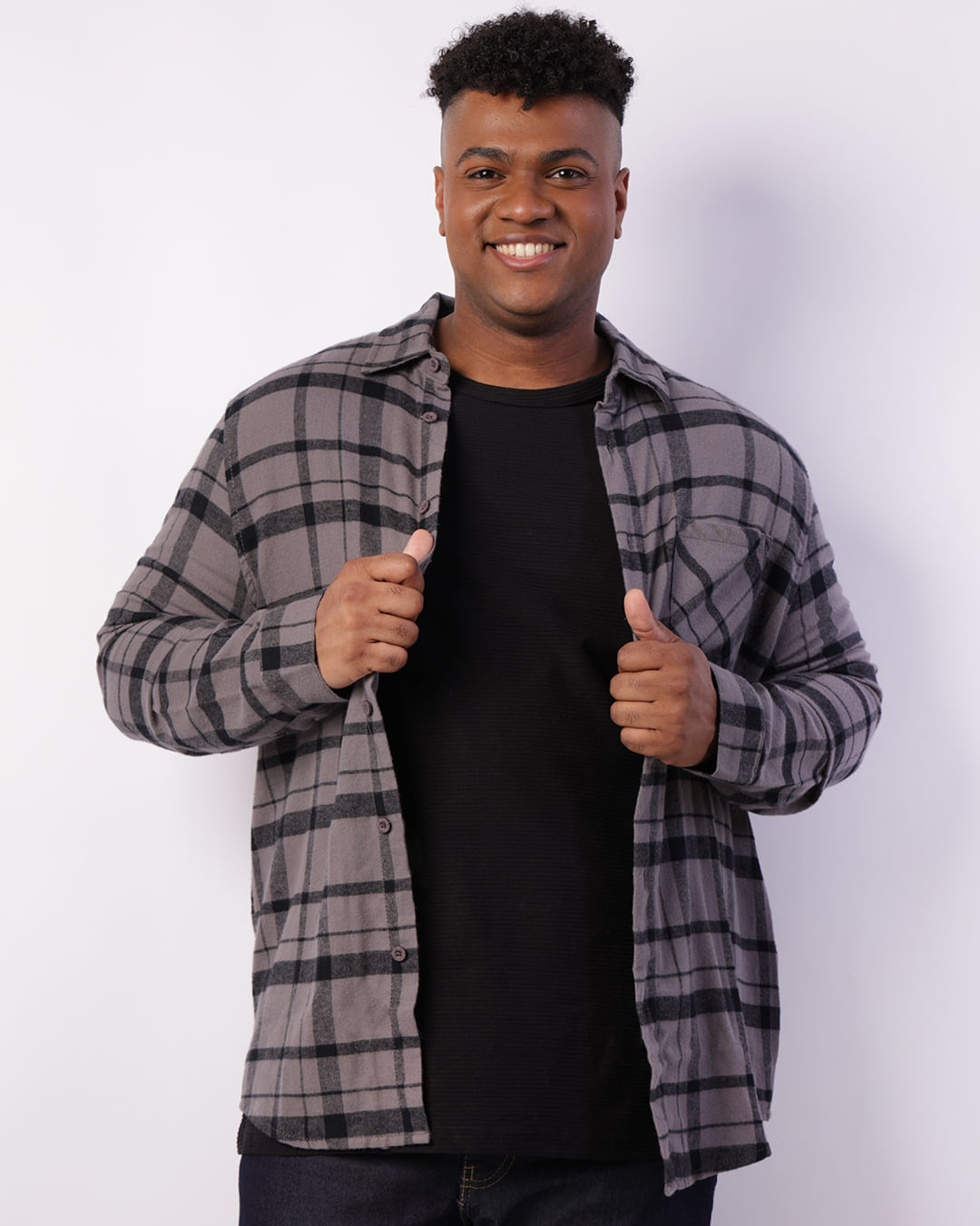 Camisa-Flanela-Ml-Chumbo-Plus---Cinza
