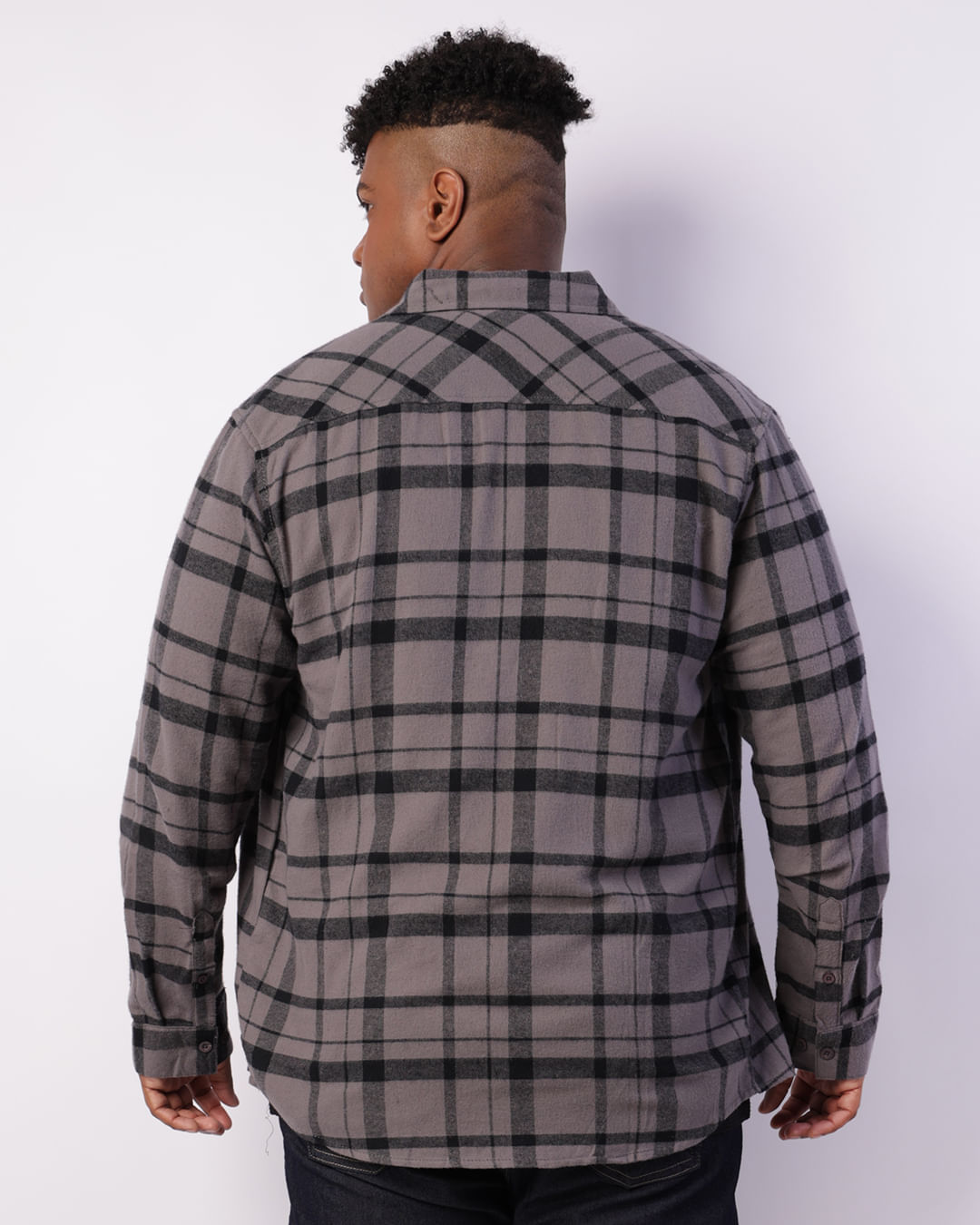 Camisa-Flanela-Ml-Chumbo-Plus---Cinza