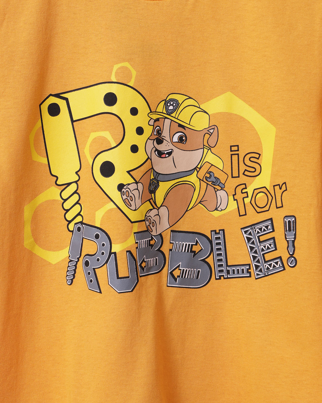 Blusa Bebê Rubble Patrulha Canina Manga Longa Mostarda-1745841377202