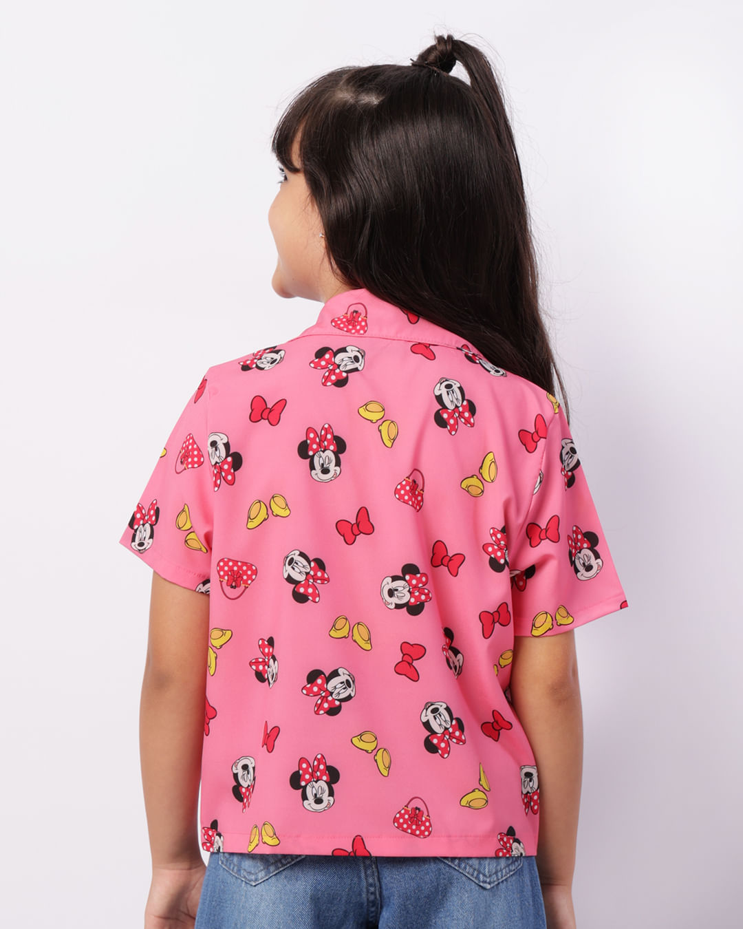 Camisa Infantil Disney Minnie Rosa-1746196140819