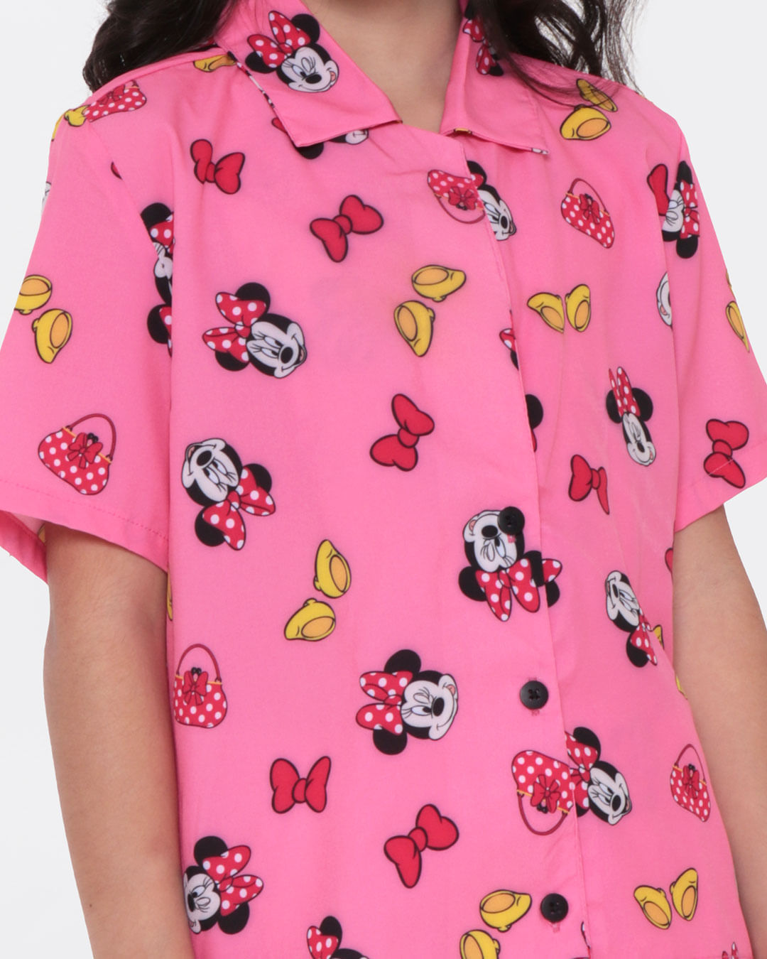 Camisa Infantil Disney Minnie Rosa-1746196145003