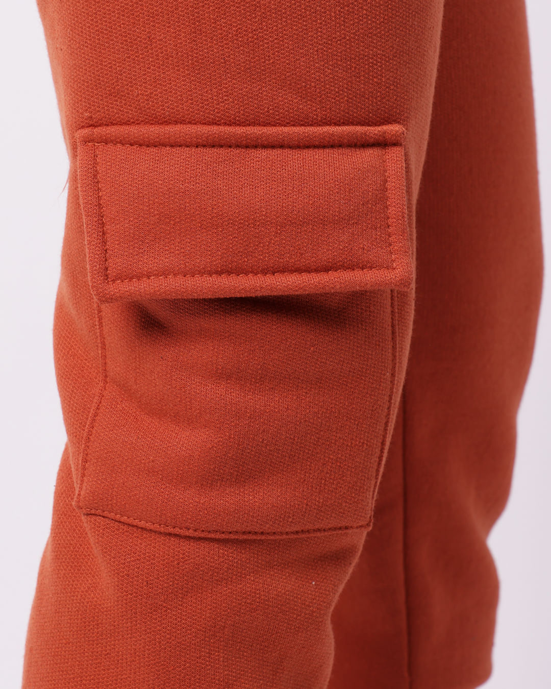 Calça Moletom Infantil Jogger Bolso Cargo Marrom-1746199766809