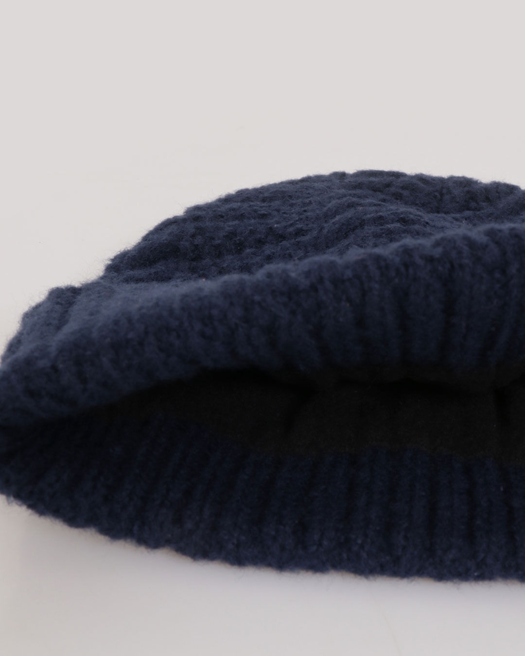 Gorro Juvenil Com Forro Tricô Trançado Marinho-1746203310039