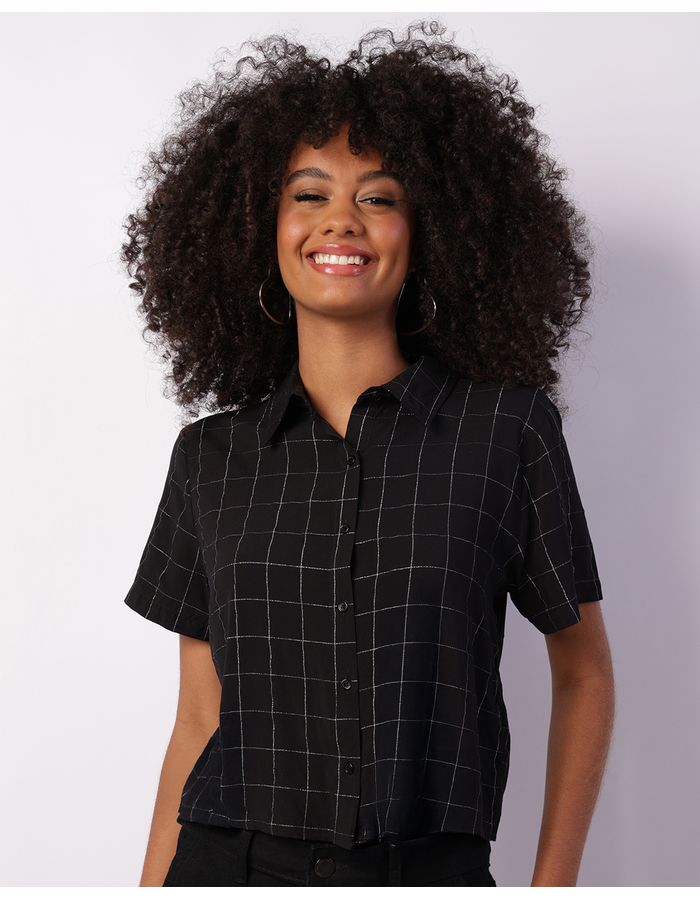 Camisa-Cropped-Xadrez-Topju304-Ppg---Preto