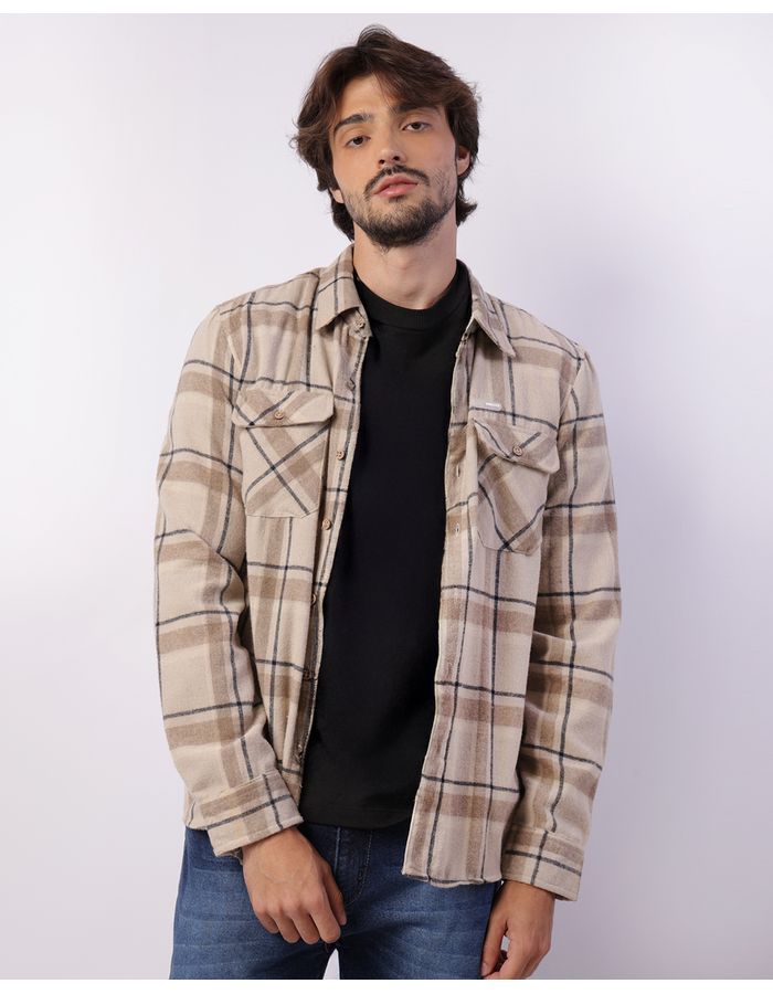 Camisa-Flanela-Mas-Gangs-15030246---Bege-Xadrez