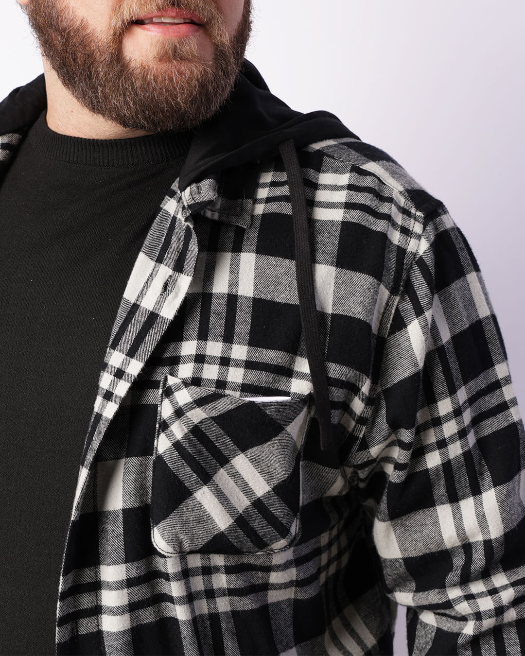 Camisa-Flanela-Ml-C-Capuz--Preto--Plus---Preto