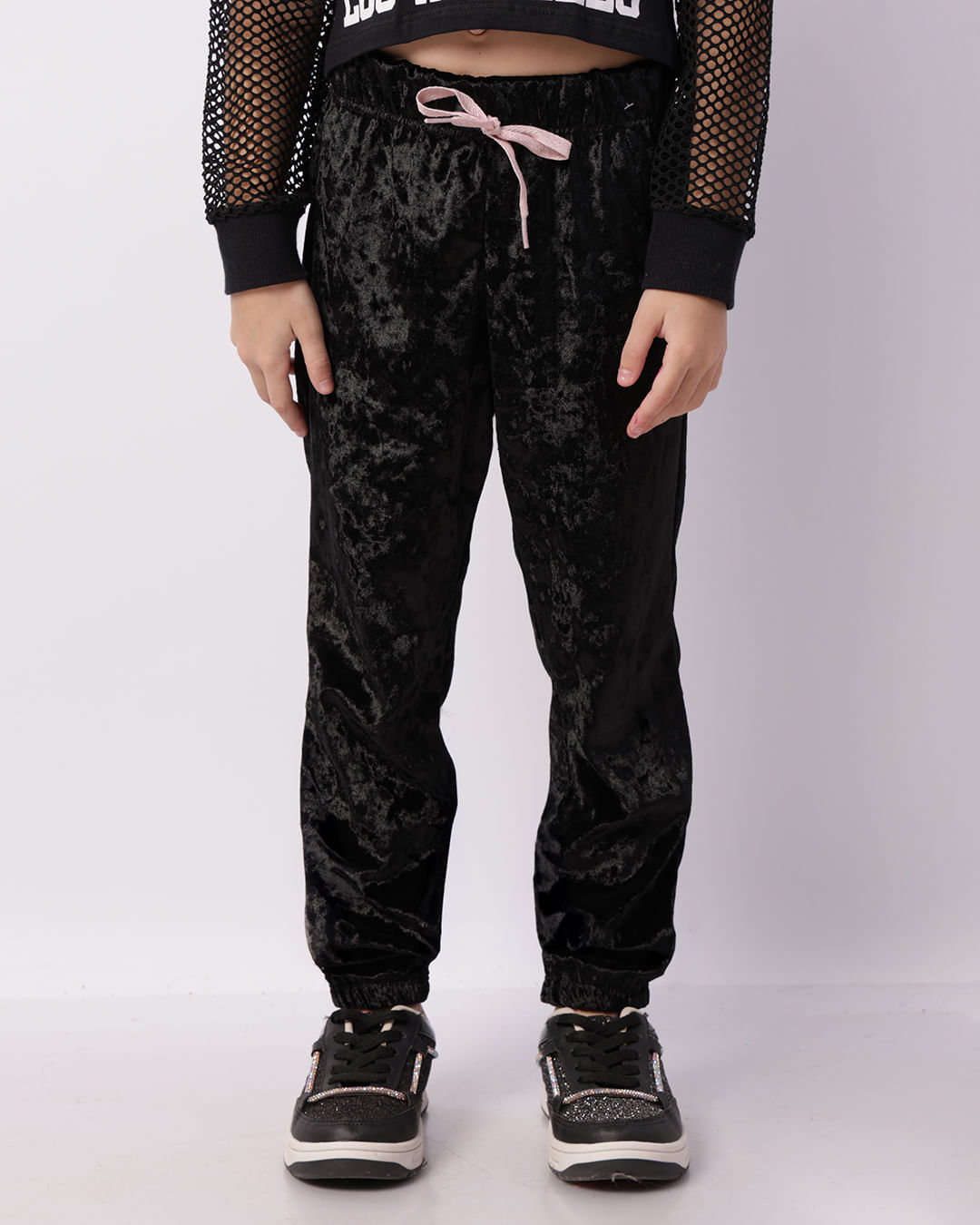 Calça Infantil Plush Jogger Preta-1746704484101