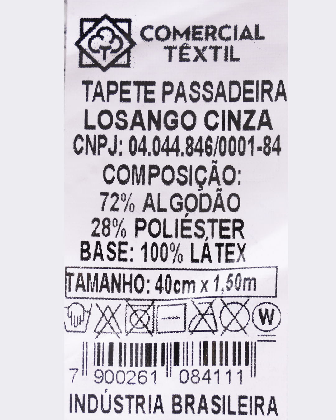 Tapete-Passadeira-Losango-40x150-Cinza---Cinza