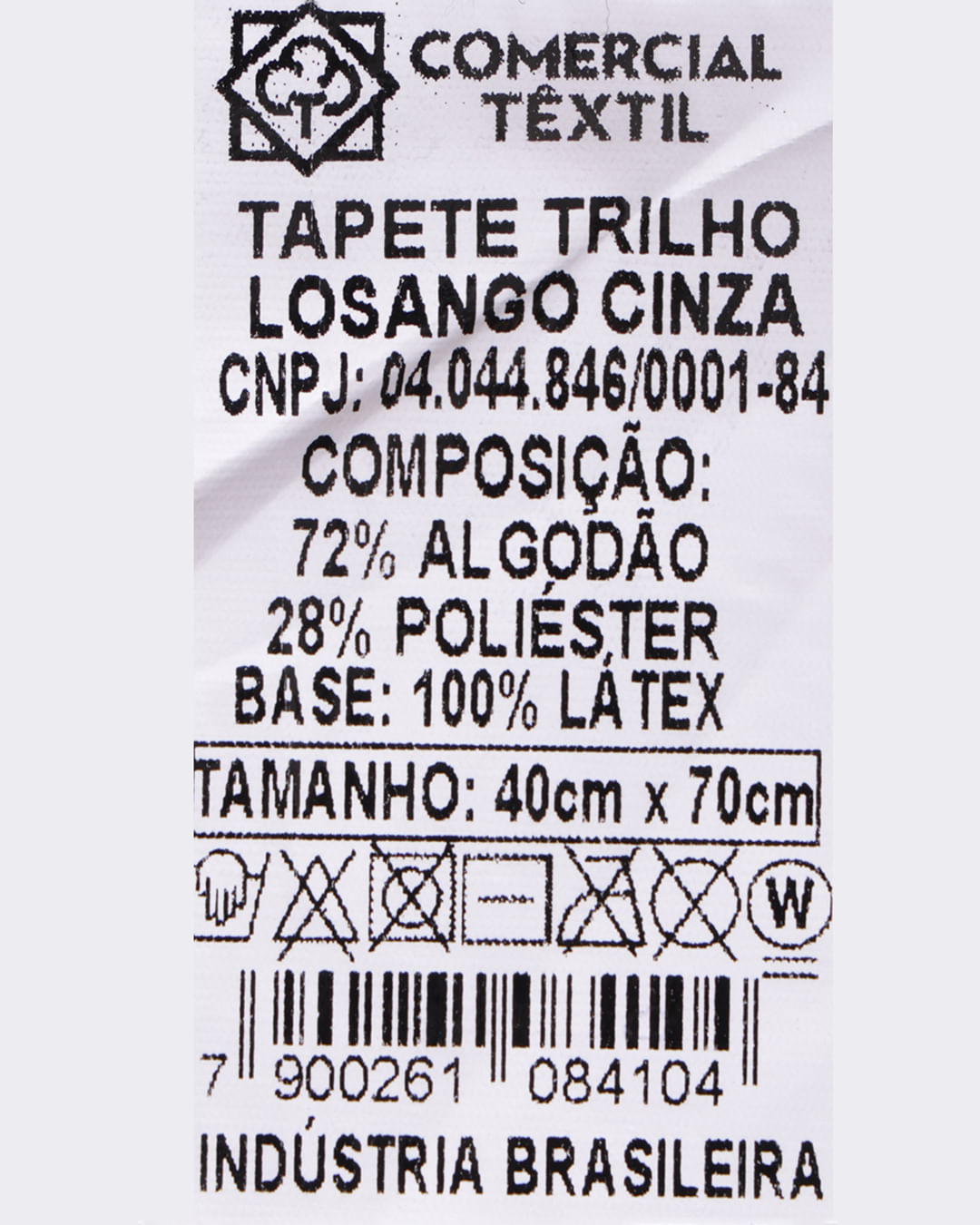 Tapete-Trilho-Losango-40x70-Cinza---Cinza