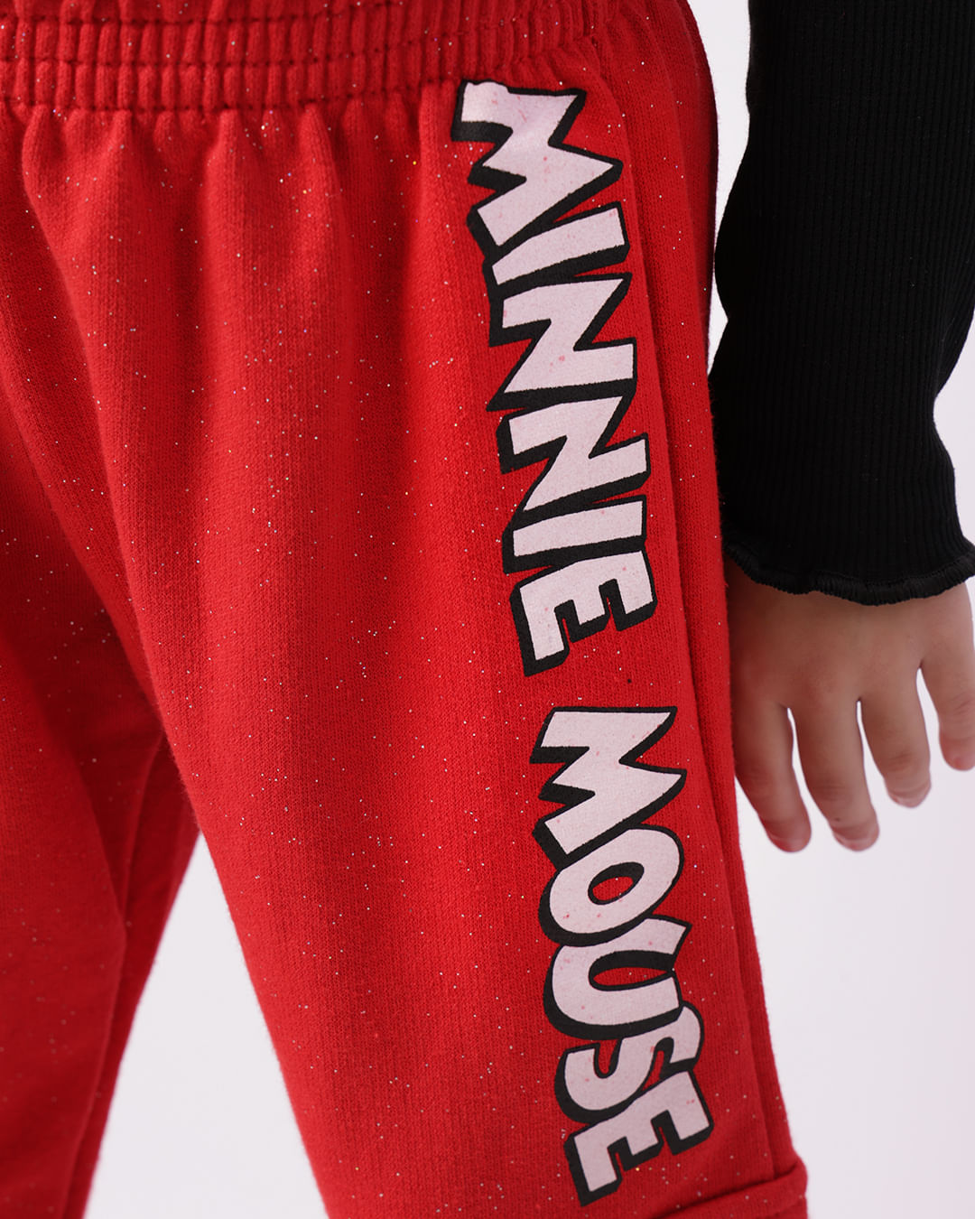 Calça Moletom Infantil Jogger Disney Minnie Vermelha-1746791935181