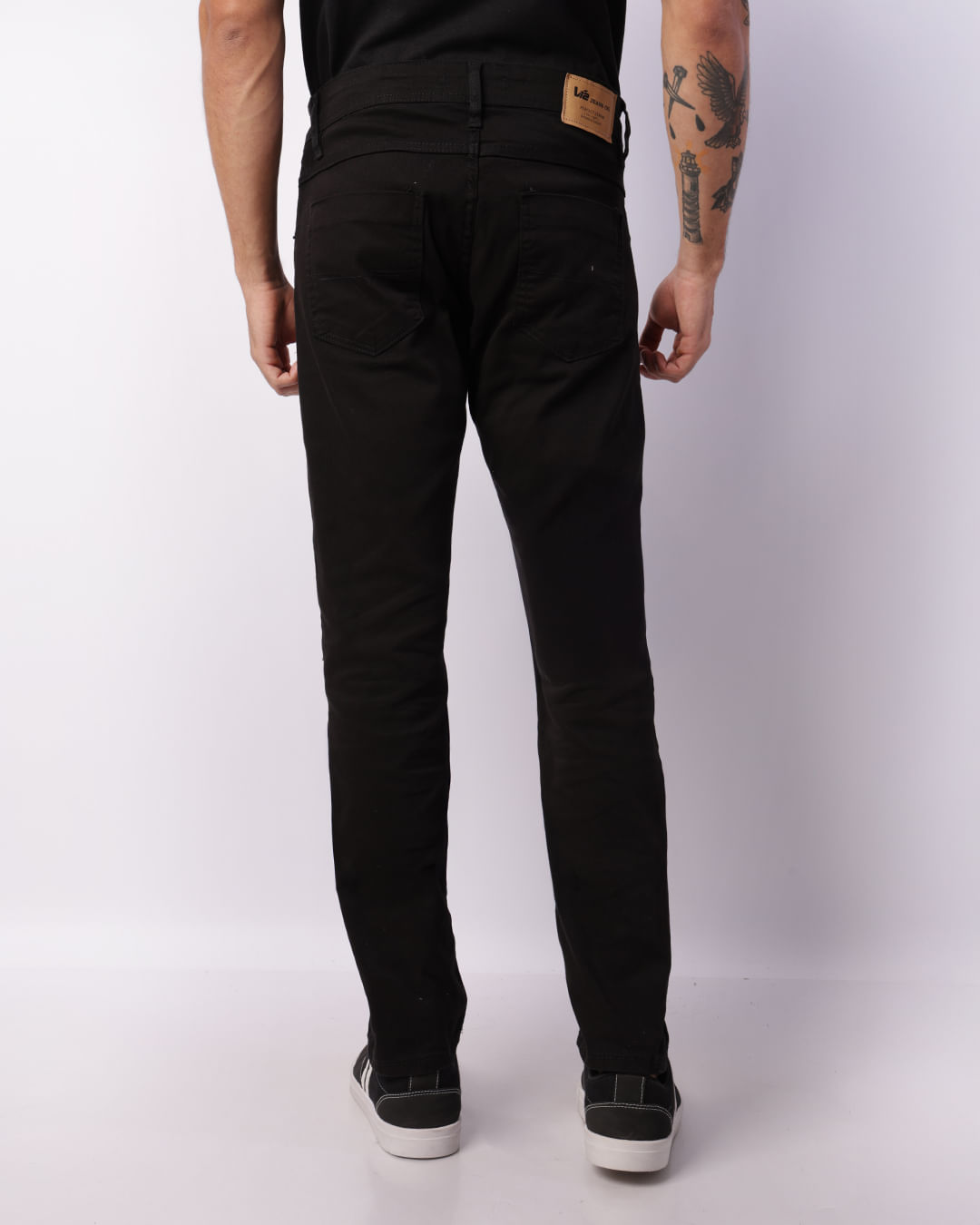 Calça Sarja Masculina Slim Preta-1746804639079