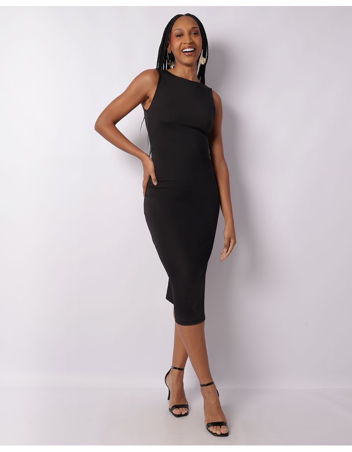 Vestido-Midi-Suplex-Drap--Pgg---Preto
