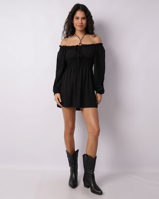 Vestido-8025-Ml-Franzido-Pgg---Preto