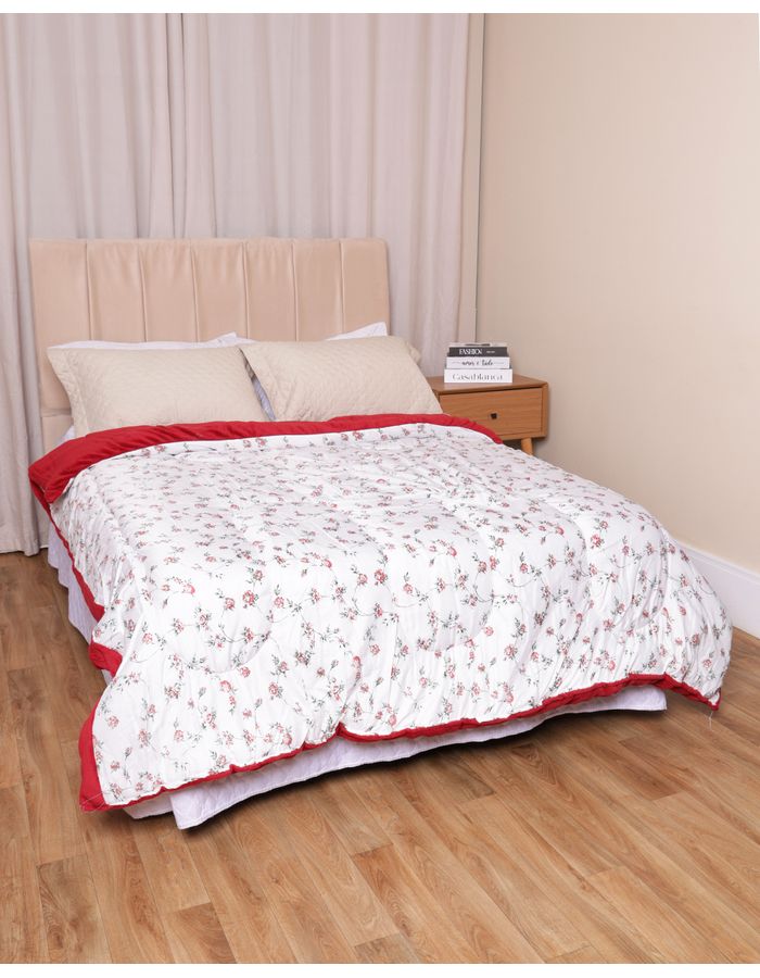 Coberdrom-Casal-190x220---Vermelho-Floral