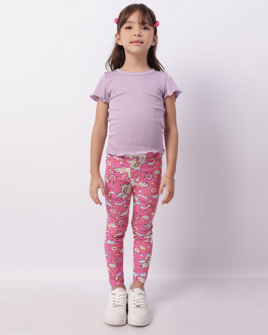 Calça Legging Infantil Estampa Sortidas Rosa-1747150539806