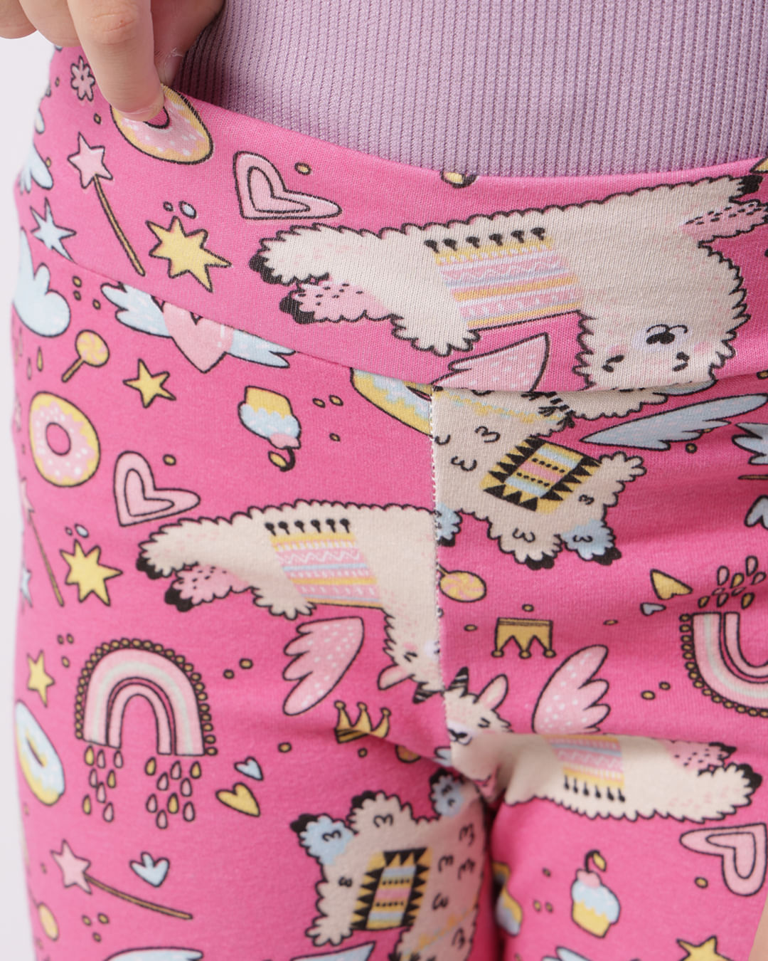 Calça Legging Infantil Estampa Sortidas Rosa-1747150562728