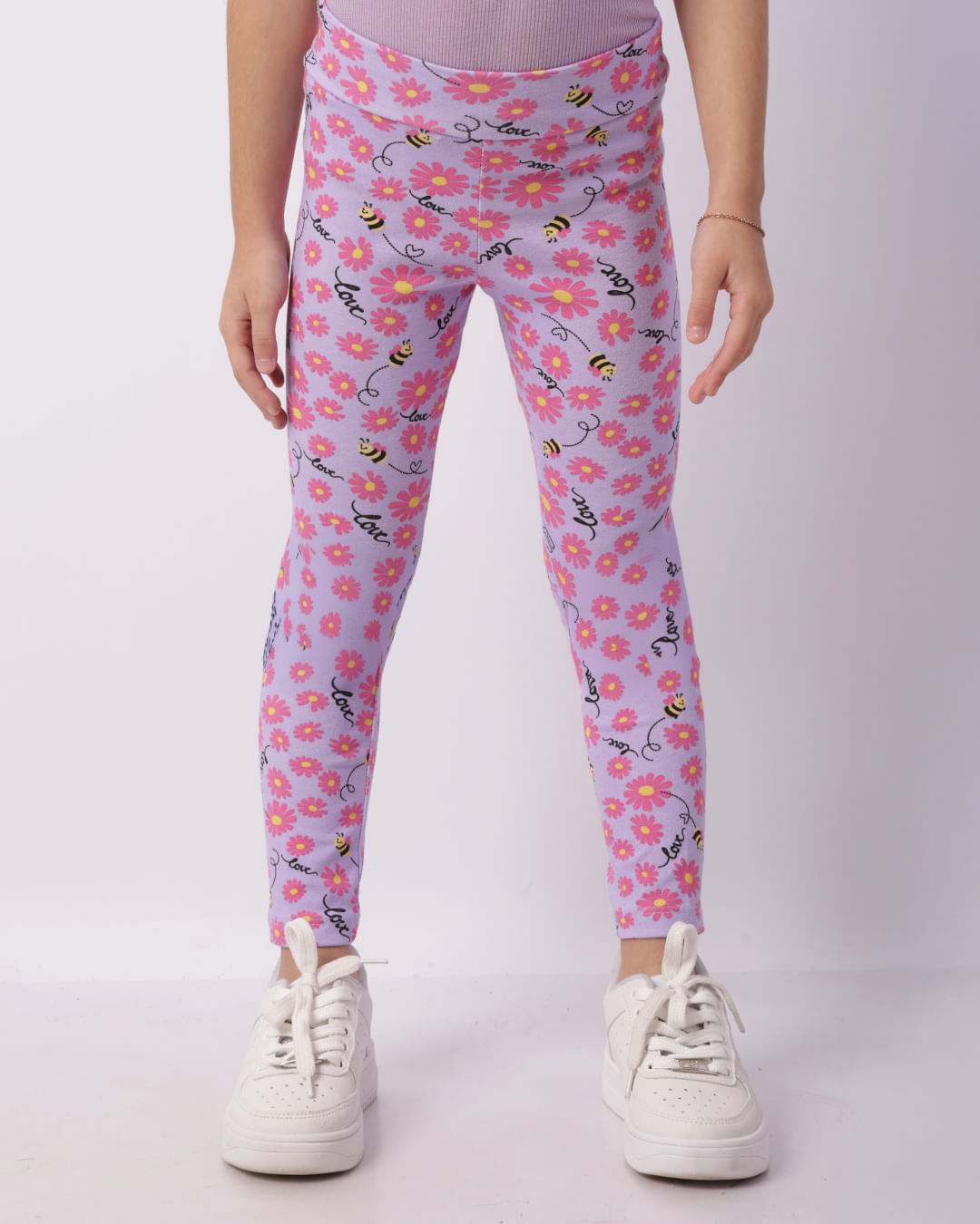Calça Legging Infantil Estampa Sortidas Lilás-1747150672265