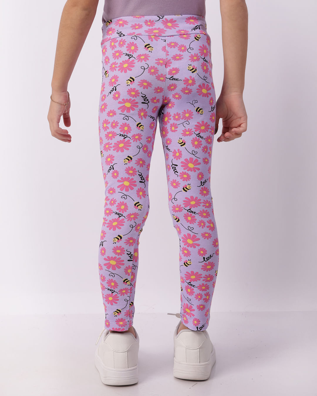Calça Legging Infantil Estampa Sortidas Lilás-1747150676026