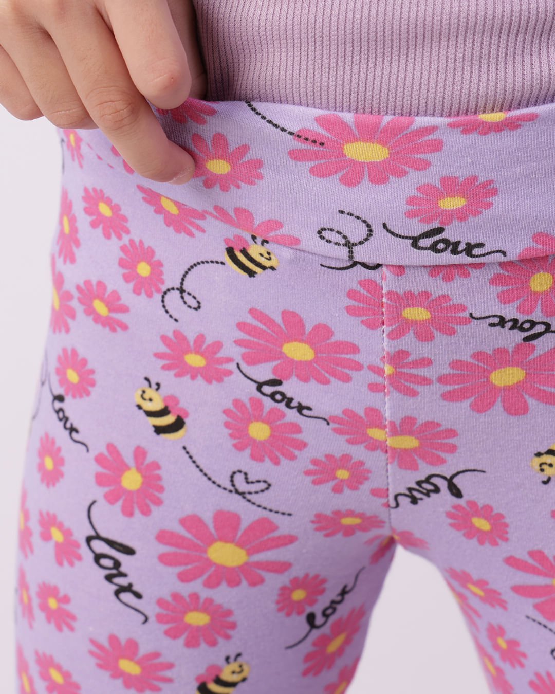 Calça Legging Infantil Estampa Sortidas Lilás-1747150680002