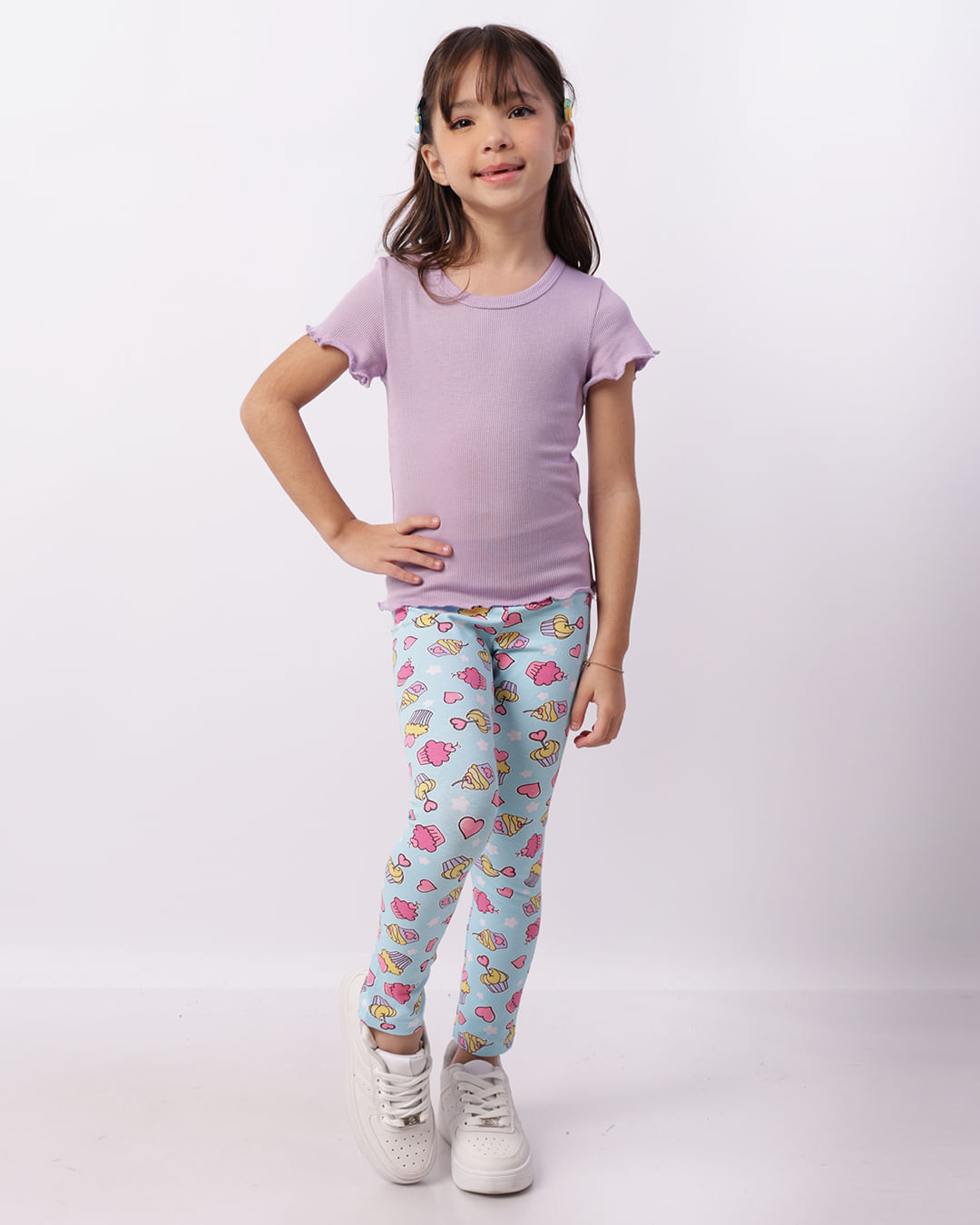Calça Legging Infantil Estampada Sortida Azul-1747150753941
