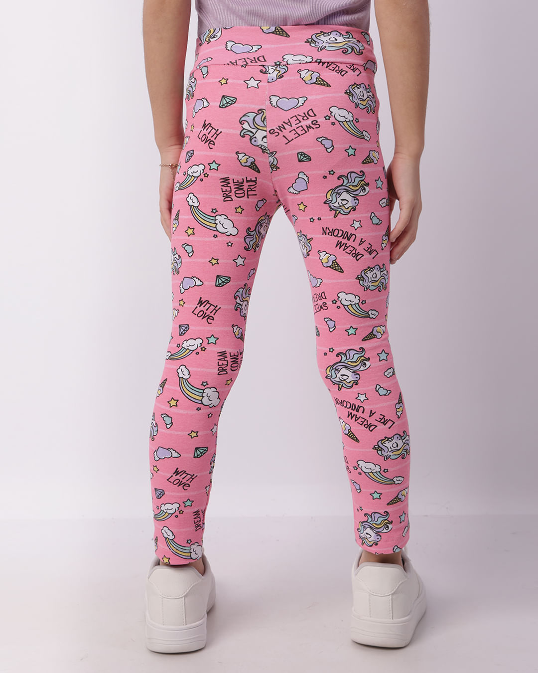 Calça Legging Infantil Estampa Sortida Rosa-1747150948206