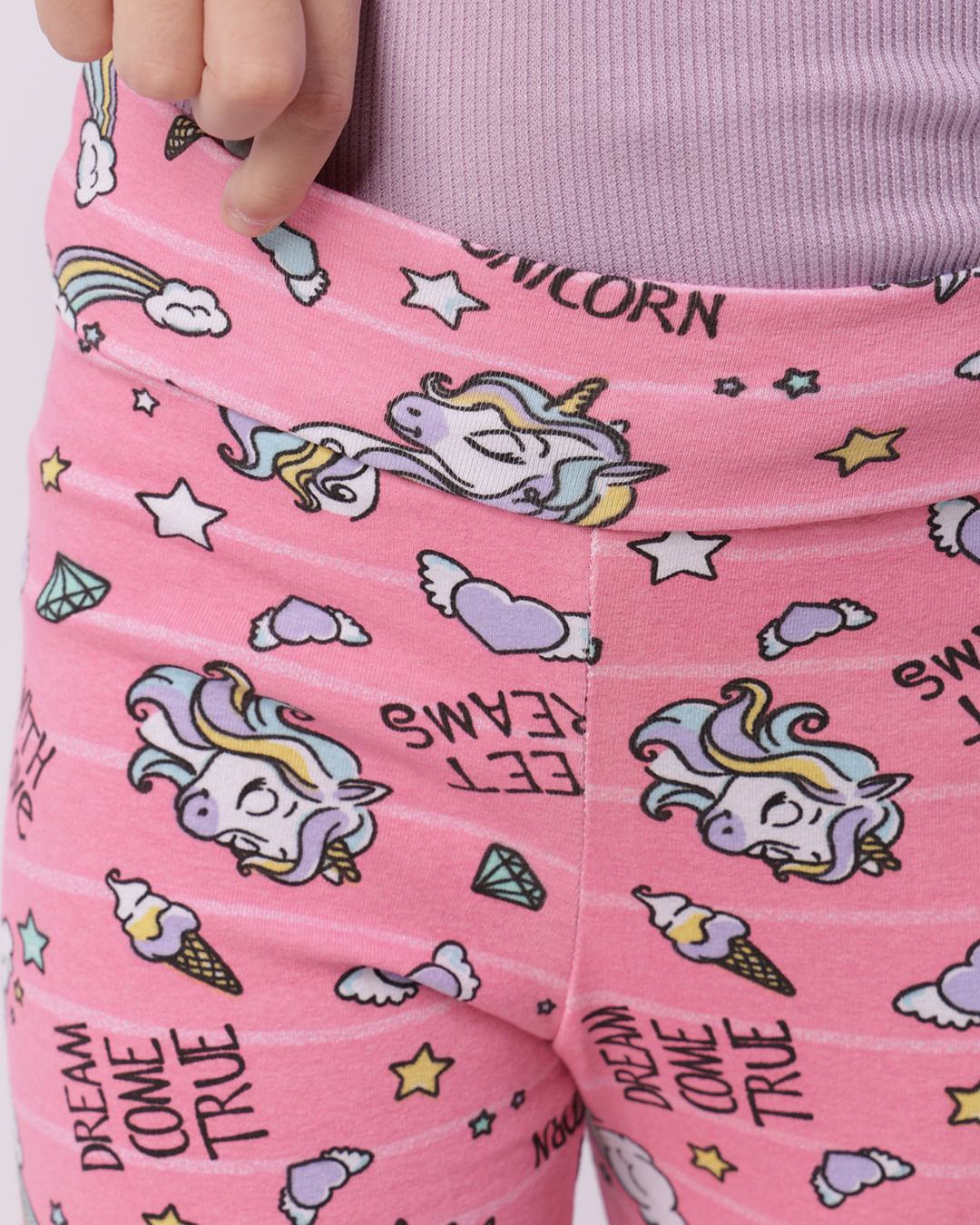 Calça Legging Infantil Estampa Sortida Rosa-1747150951630