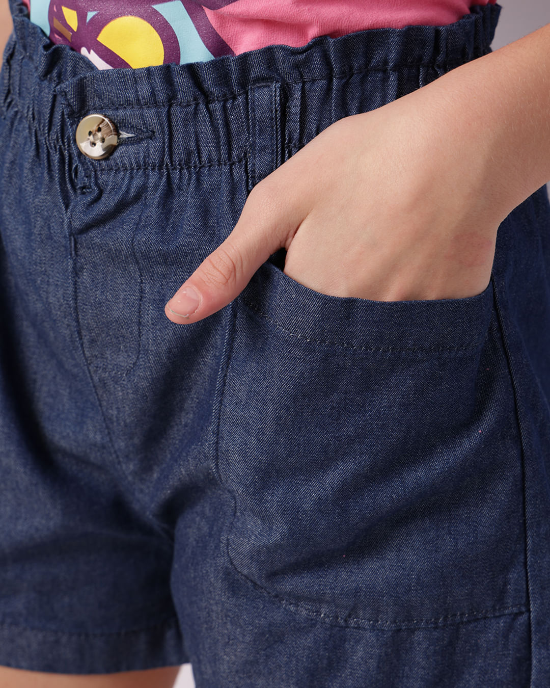 Short-Paper-Bag-Le-F-1016---Jeans-Blue