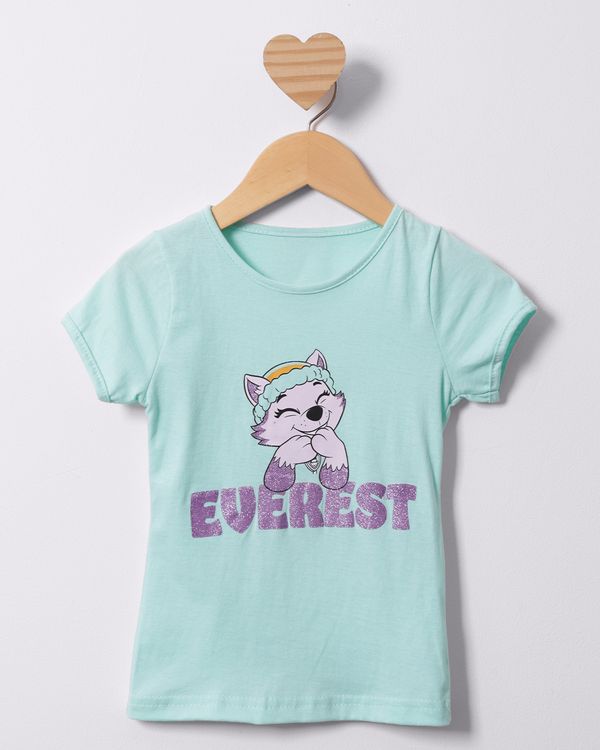 Camiseta Bebê Manga Curta Patrulha Canina Everest Verde 1