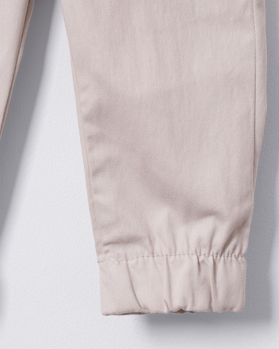 Calça Bebê Sarja Jogger Com Cordão Bege-1747307305078