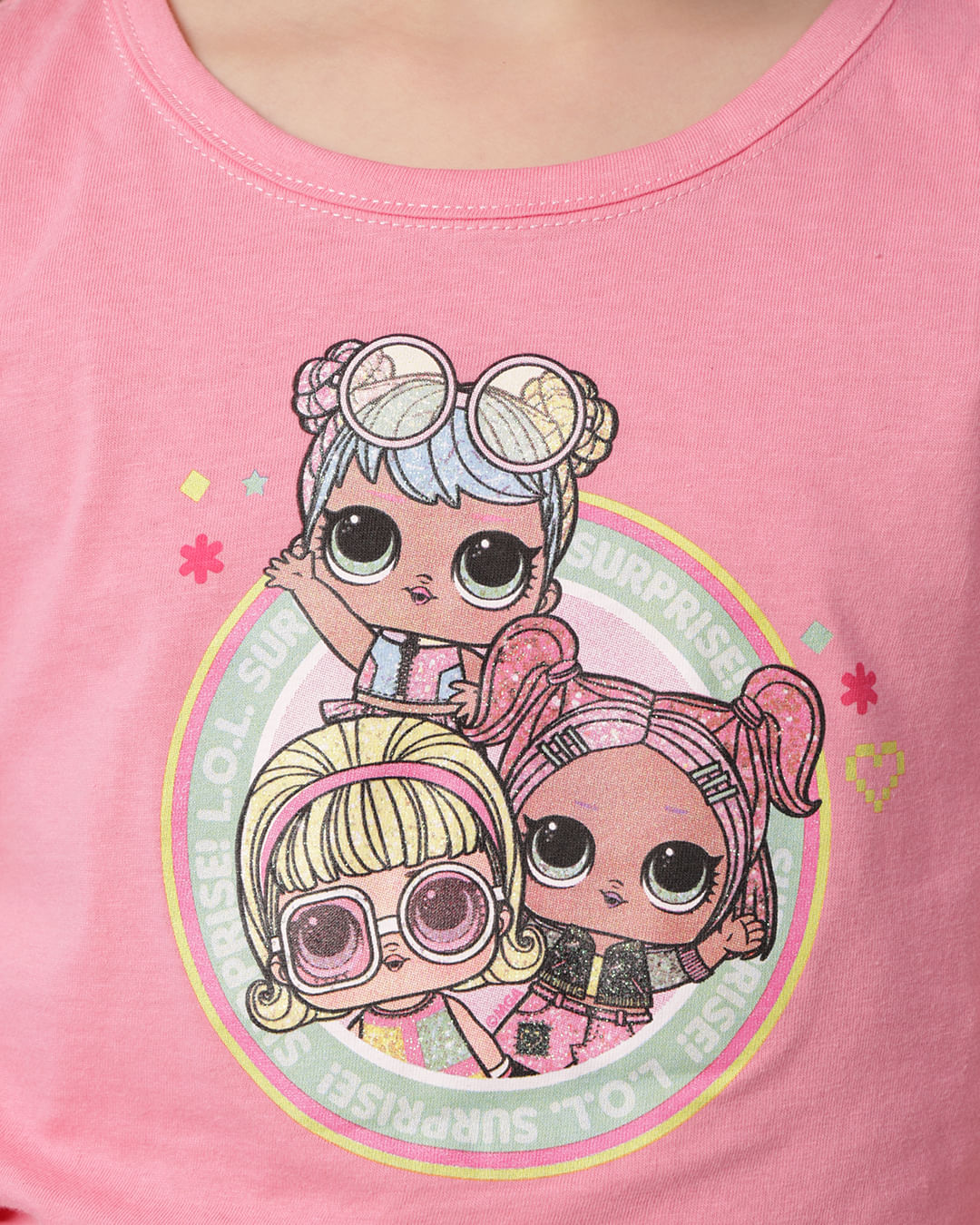 Blusa Infantil Cropped Lol Surprise Rosa-1747322185469