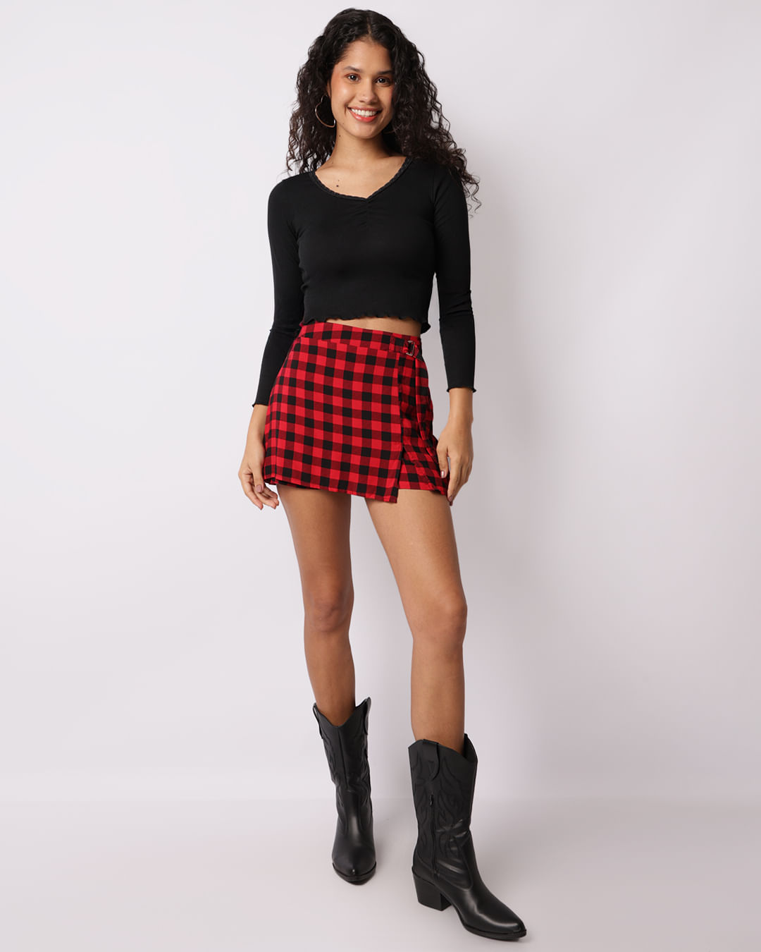 Shorts-Saia-730339-Xadrez-Vrm-Ppg---Estampado