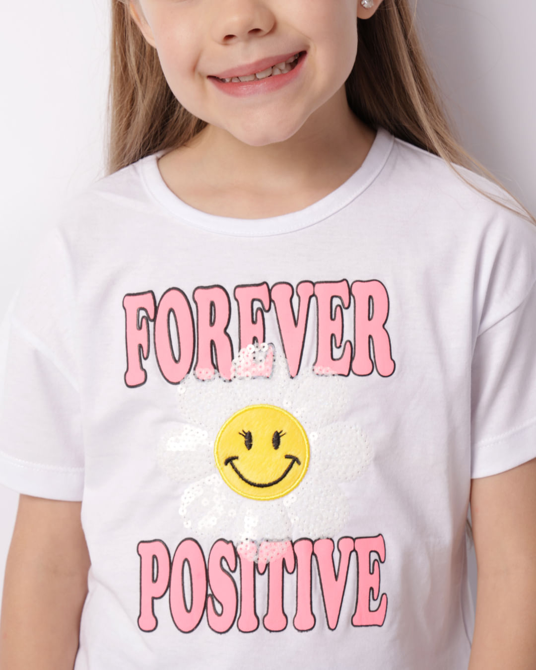 Blusa Infantil Bordado Com Paetê Branca-1747399715217