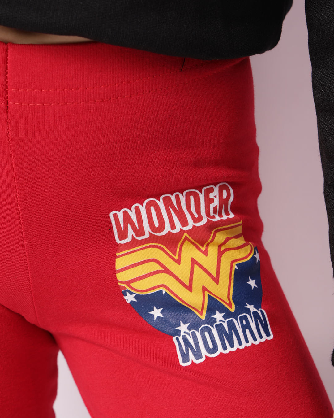 Calça Legging Infantil Dc Comics Mulher Maravilha Vermelha-1747408795461