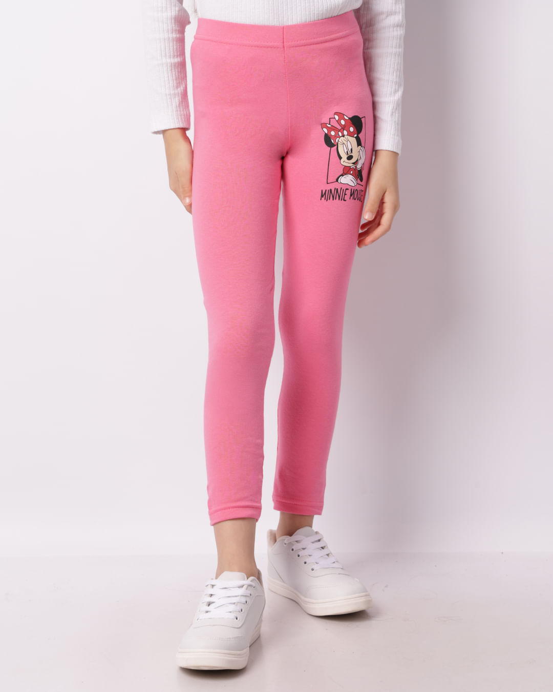 Calça Legging Infantil Disney Minnie Rosa-1747409033698