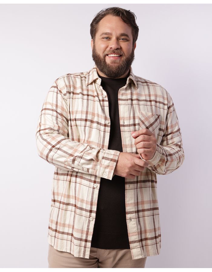 Camisa-Flanela-Ml-Bege-Plus---Bege