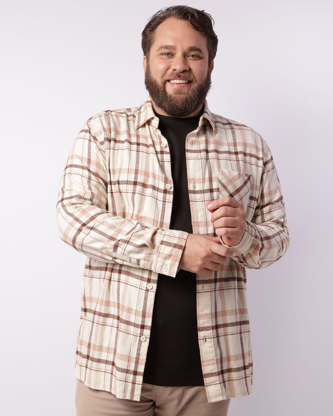 Camisa-Flanela-Ml-Bege-Plus---Bege