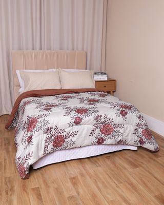 Coberdrom-Casal-190x220---Marrom-Floral