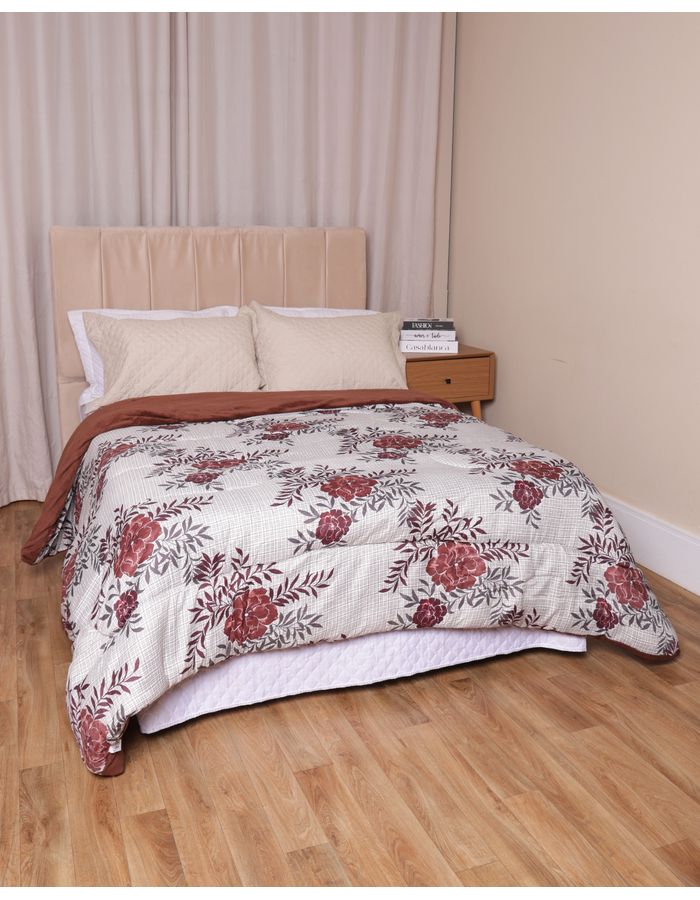 Coberdrom-Casal-190x220---Marrom-Floral