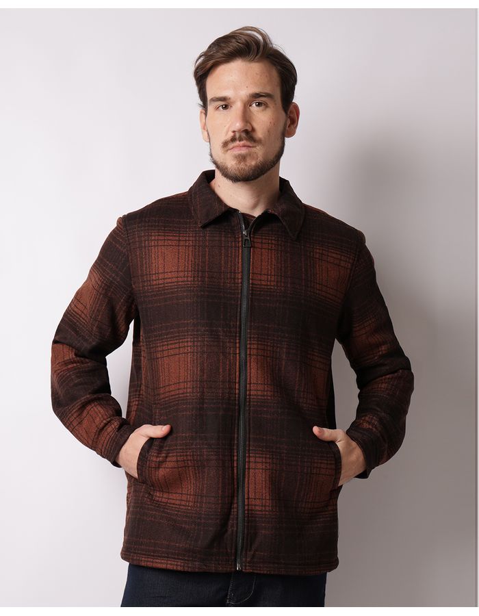Overshirt-Fox-Xadrez---Marrom