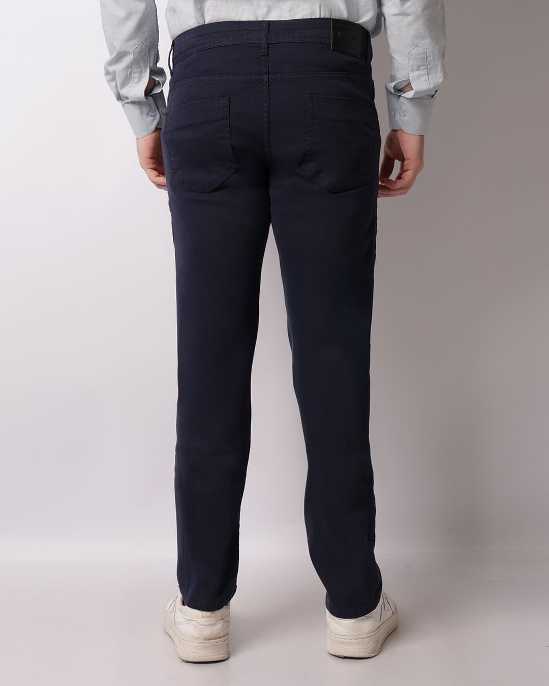Calça Sarja Masculina Slim Cotelê Com Bolsos Marinho -1747420266025